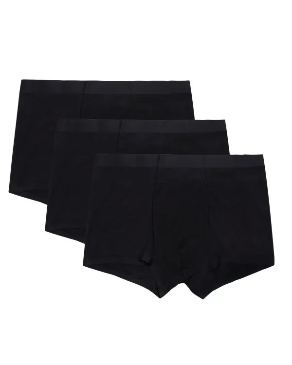 MEN'S MODAL SPANDEX TRUNKS (3-PACK) - BLACK