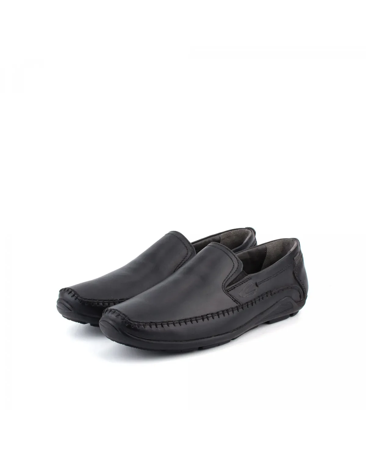 MILTON BASIC BLACK SLIP ON LEATHER MEN SHOES