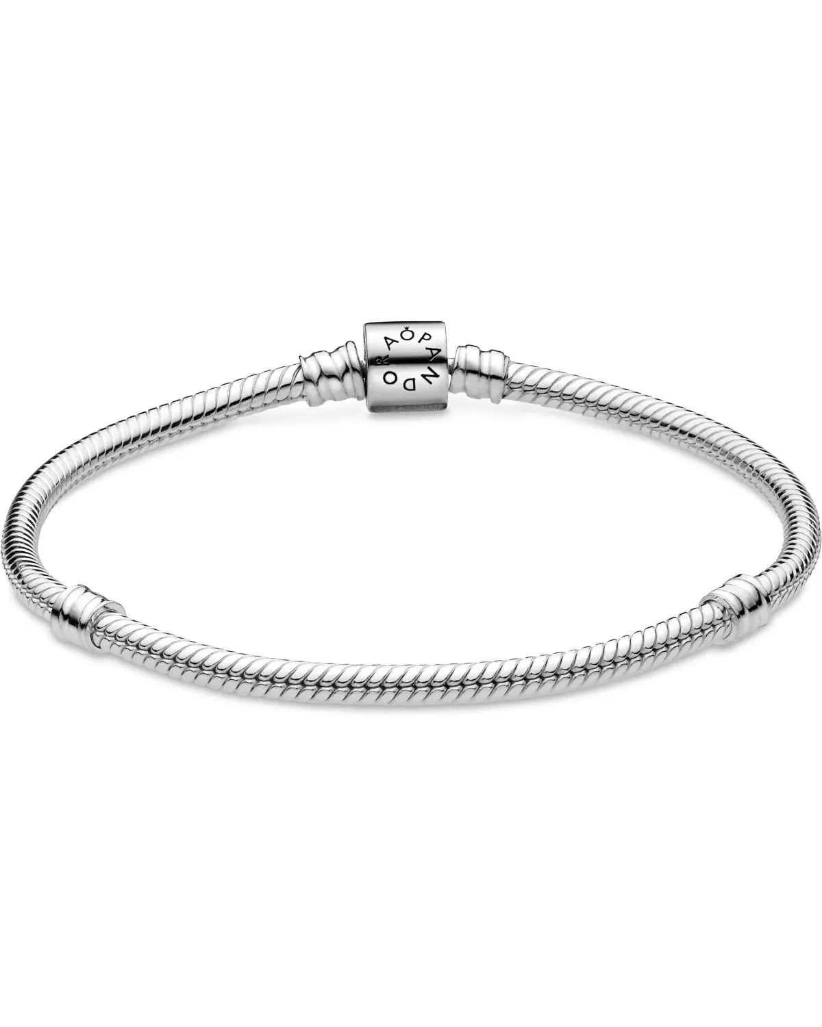 STERLING SILVER BARREL CLASP SNAKE CHAIN BRACELET
