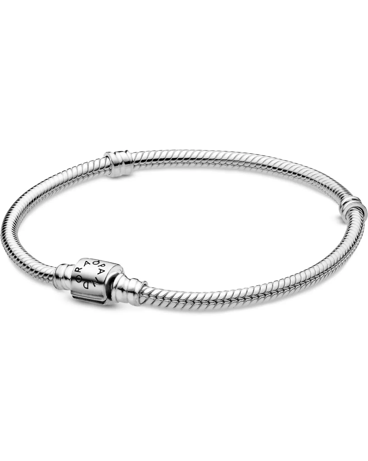 STERLING SILVER BARREL CLASP SNAKE CHAIN BRACELET