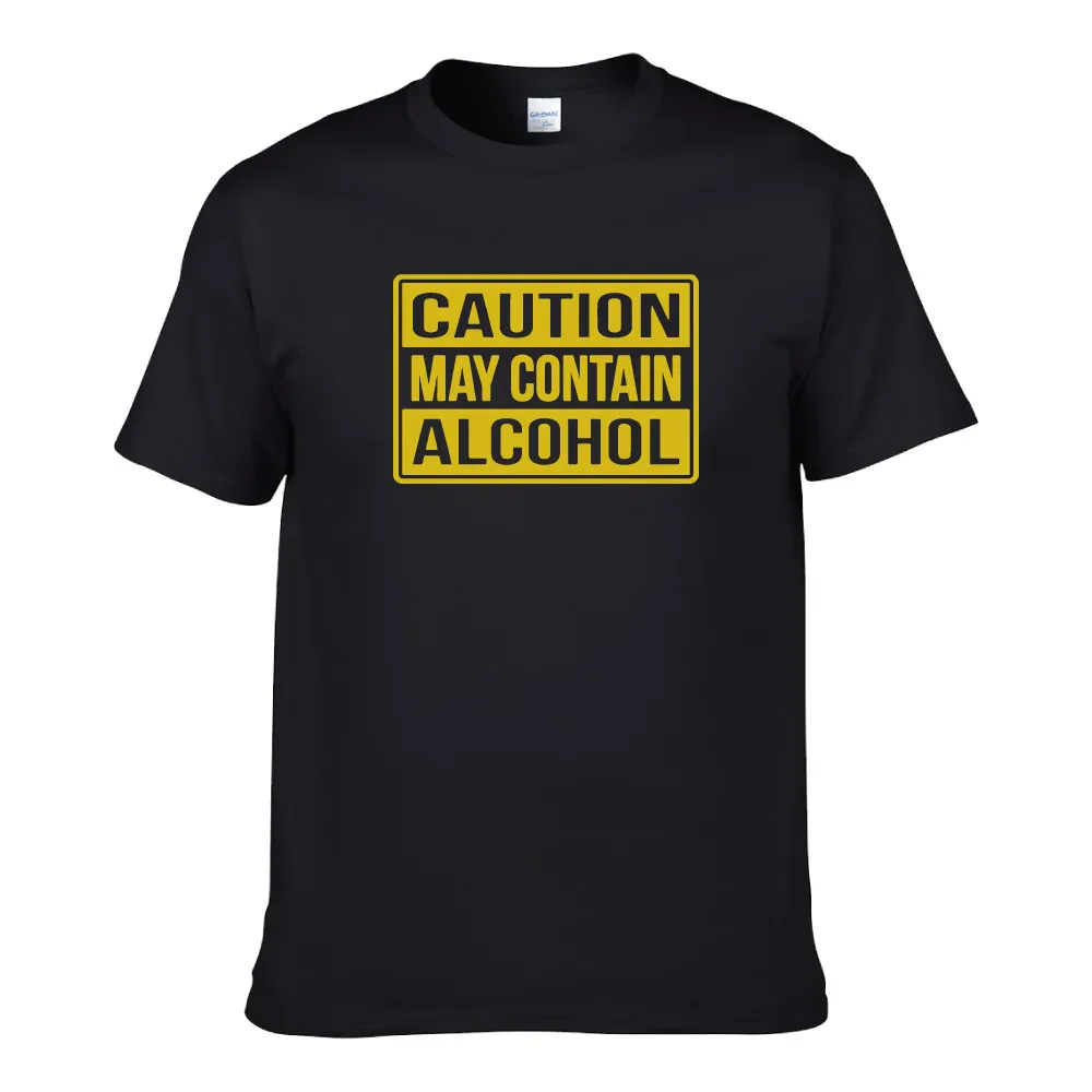 CAUTION ALCOHOL UNISEX T-SHIRT