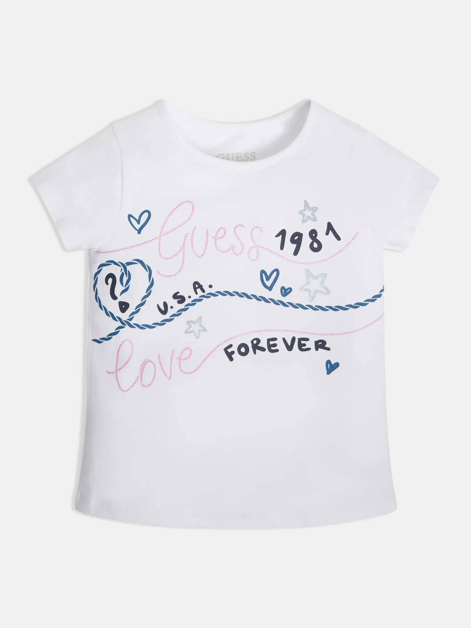 TODDLER GIRL-ALL OVER PRINT T-SHIRT - AIRWAY BLUE