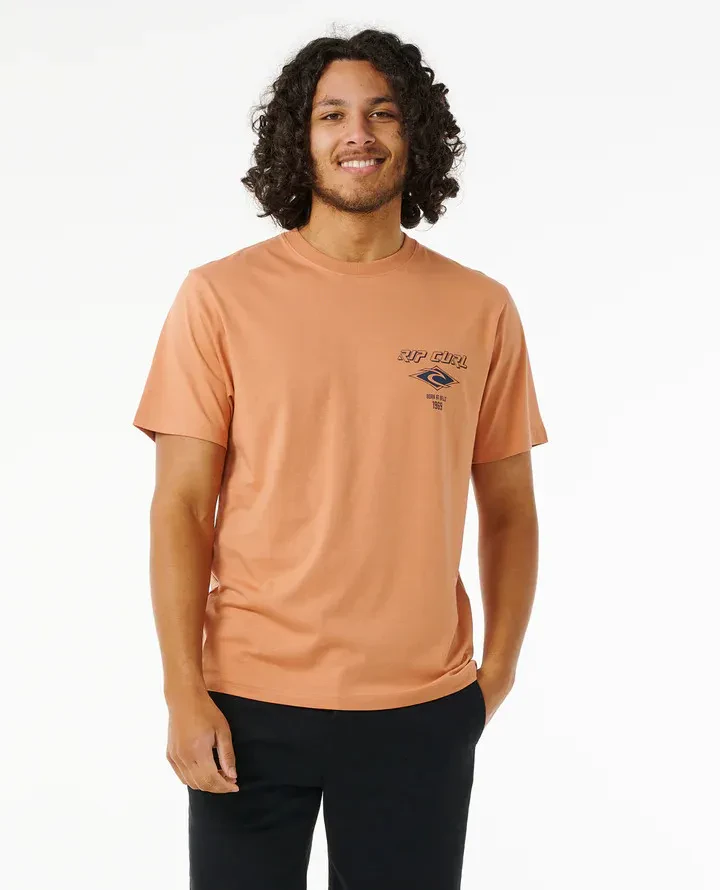 RIP CURL MEN FADE OUT ICON TEE 0CAMTE