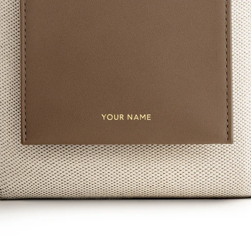 NICOLA MINI TOTE LUXE CANVAS - DARK MOCHA