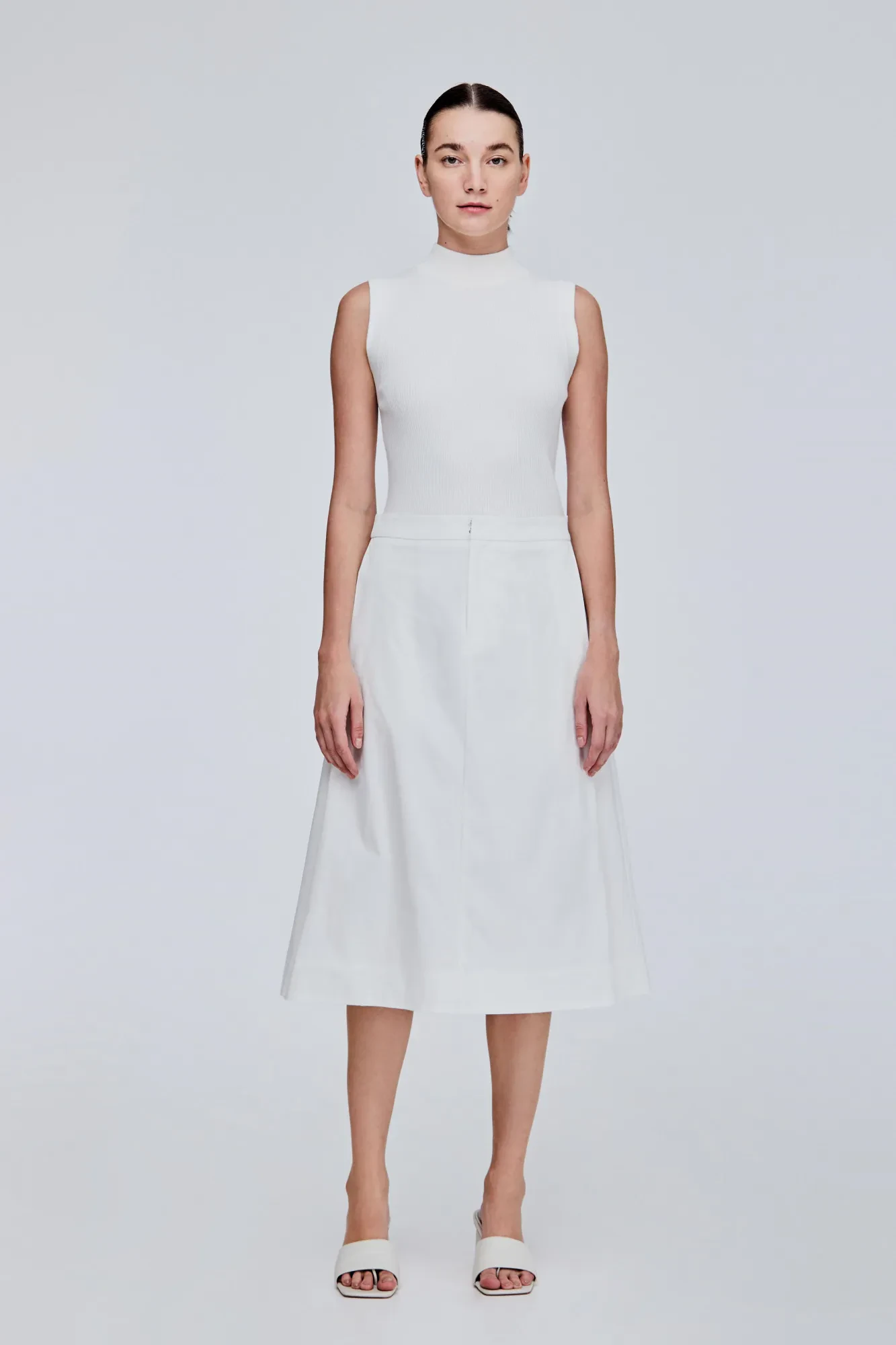PLEATS DETAILED A-LINE SKIRT