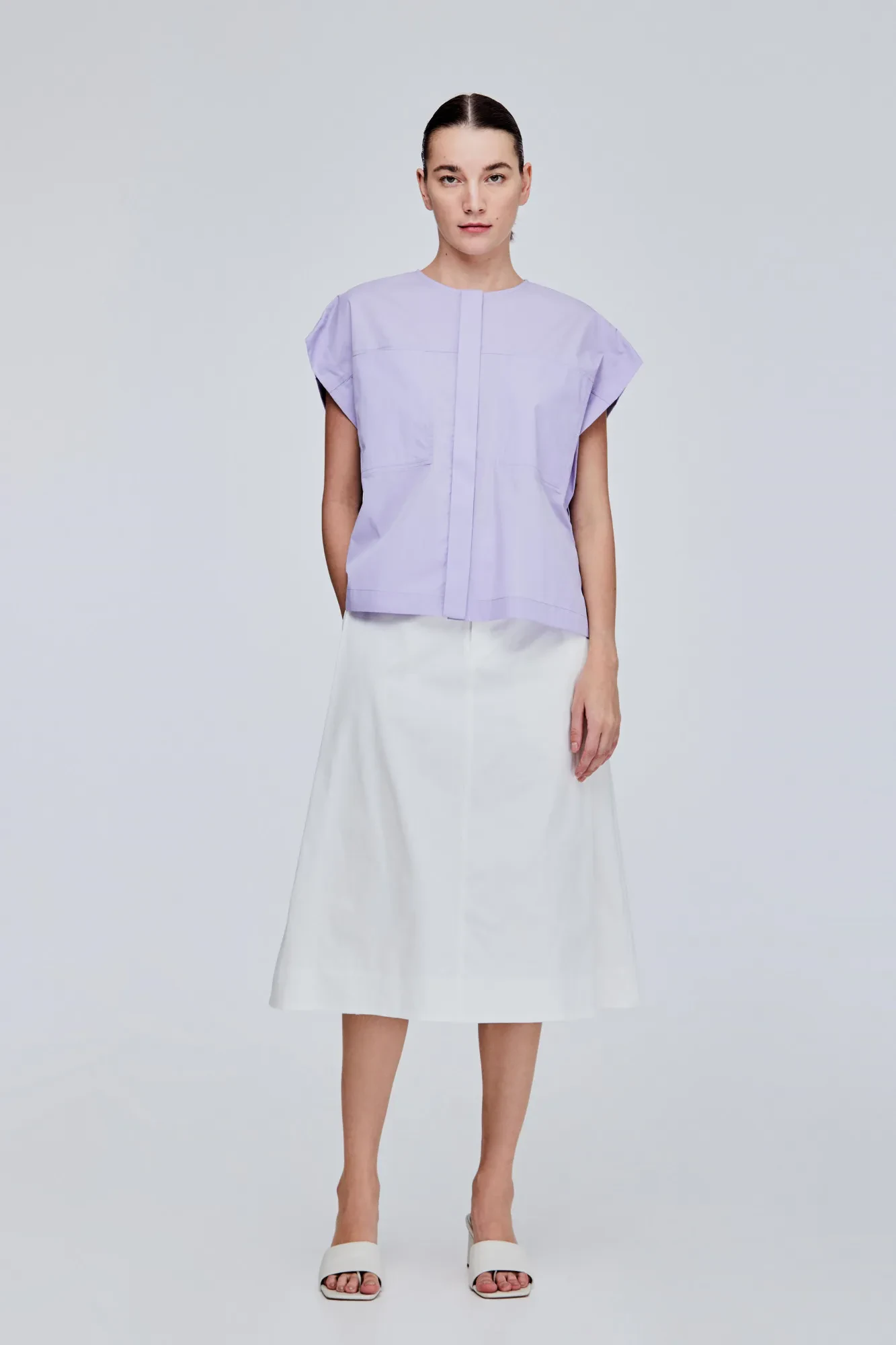 PATCH POCKETS BLOUSE