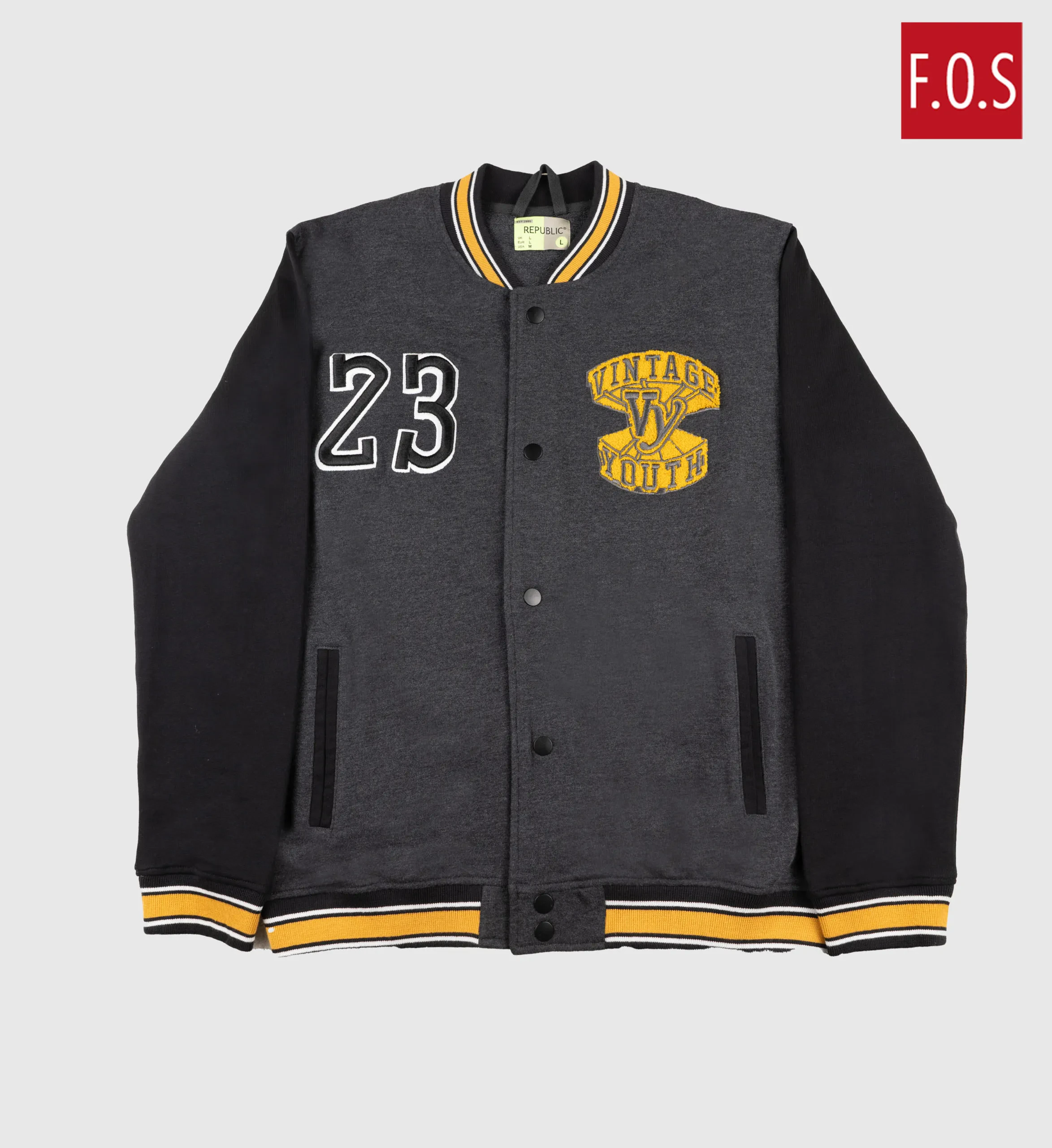 FOS x REPUBLIC MEN'S | BABY TERRY BASEBALL JACKET