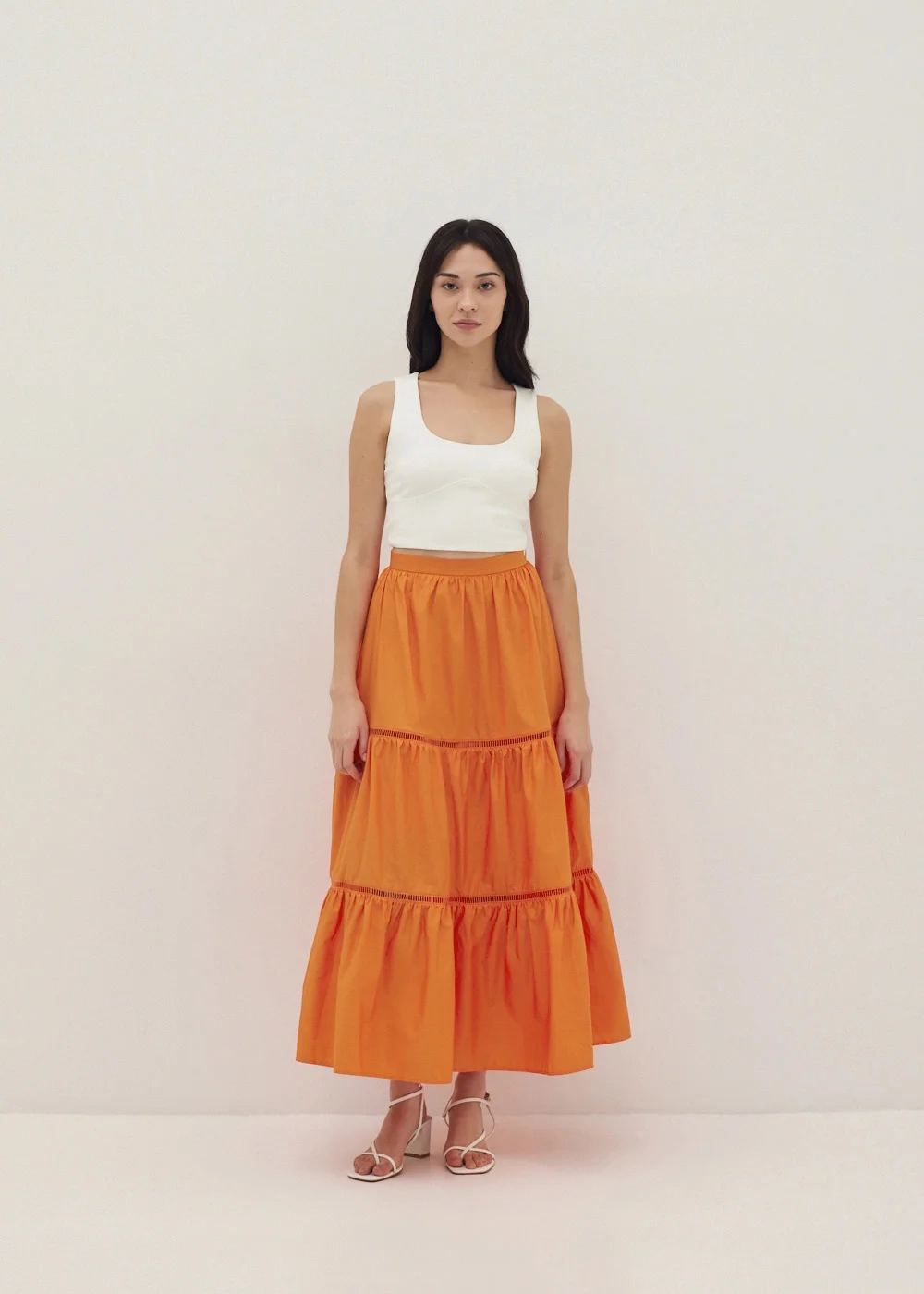 HARLIE TIERED FLARE SKIRT