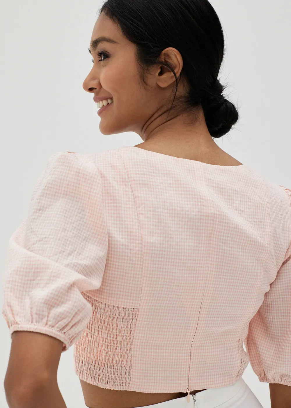 JAILEEN BUSTIER PUFF SLEEVE TOP