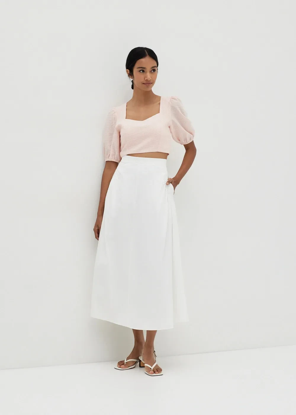 JAILEEN BUSTIER PUFF SLEEVE TOP