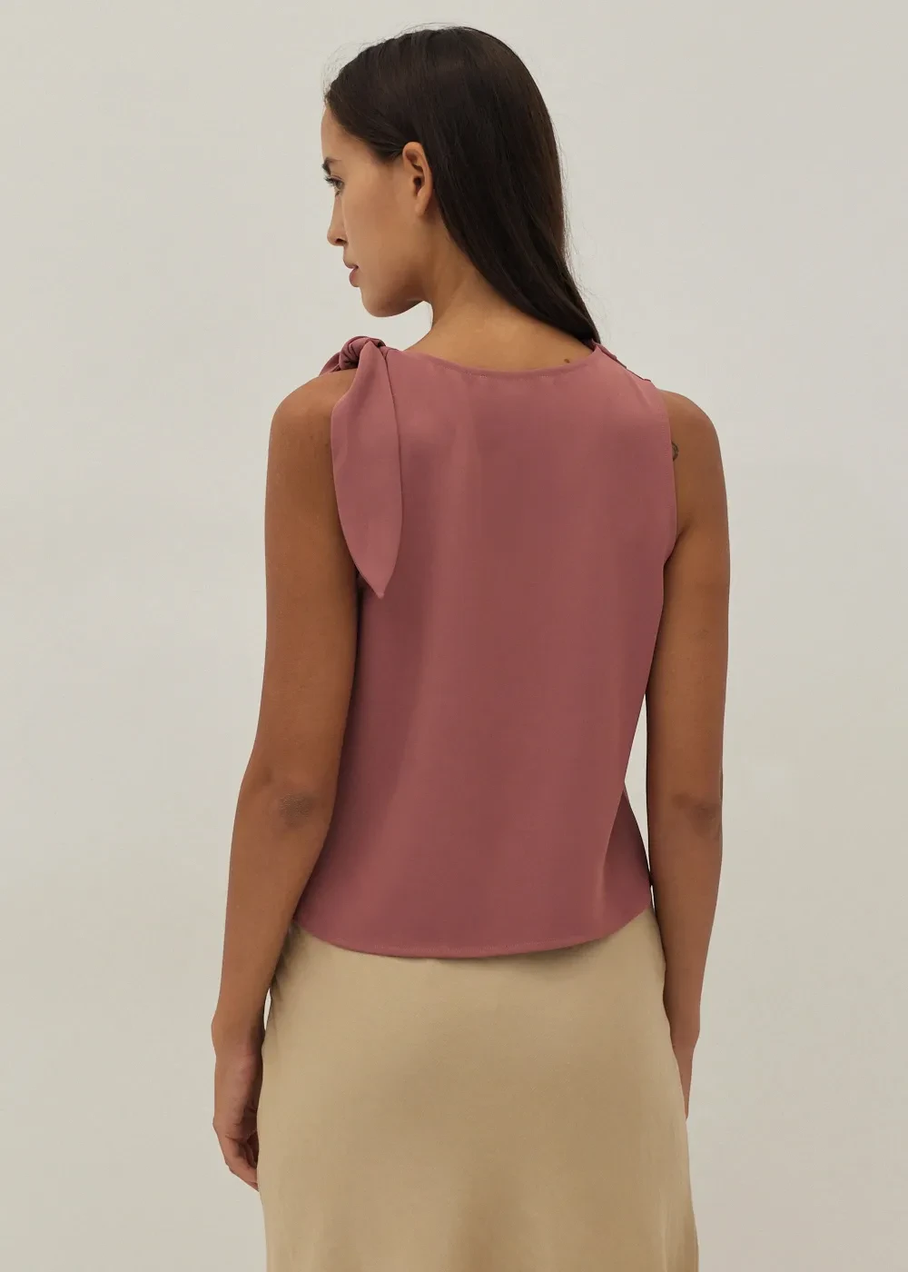 NADIYA COWL NECK SHELL TOP
