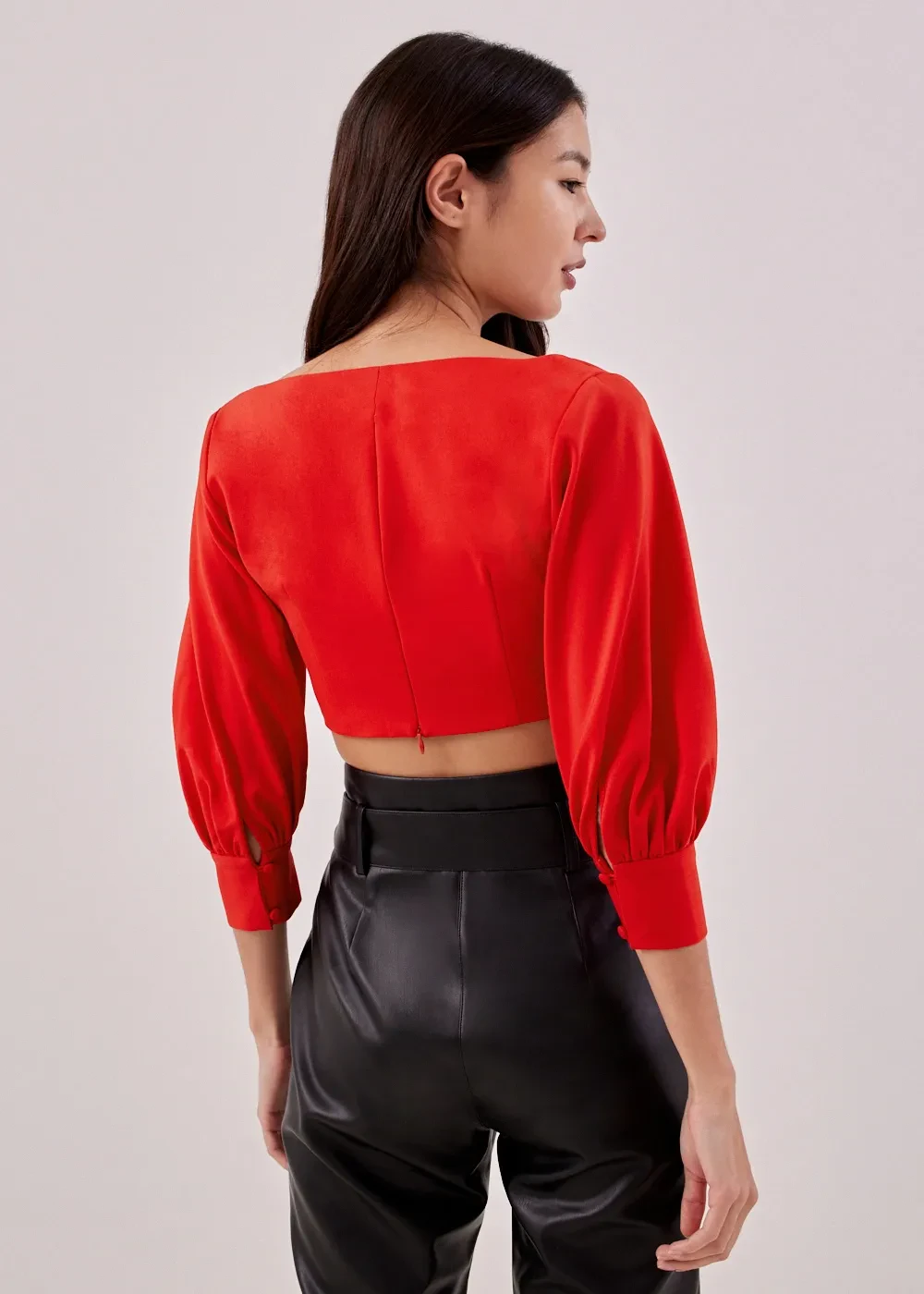 LEANA SQUARE NECK PUFF SLEEVE TOP