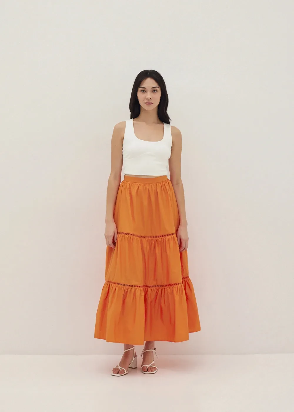 HARLIE TIERED FLARE SKIRT