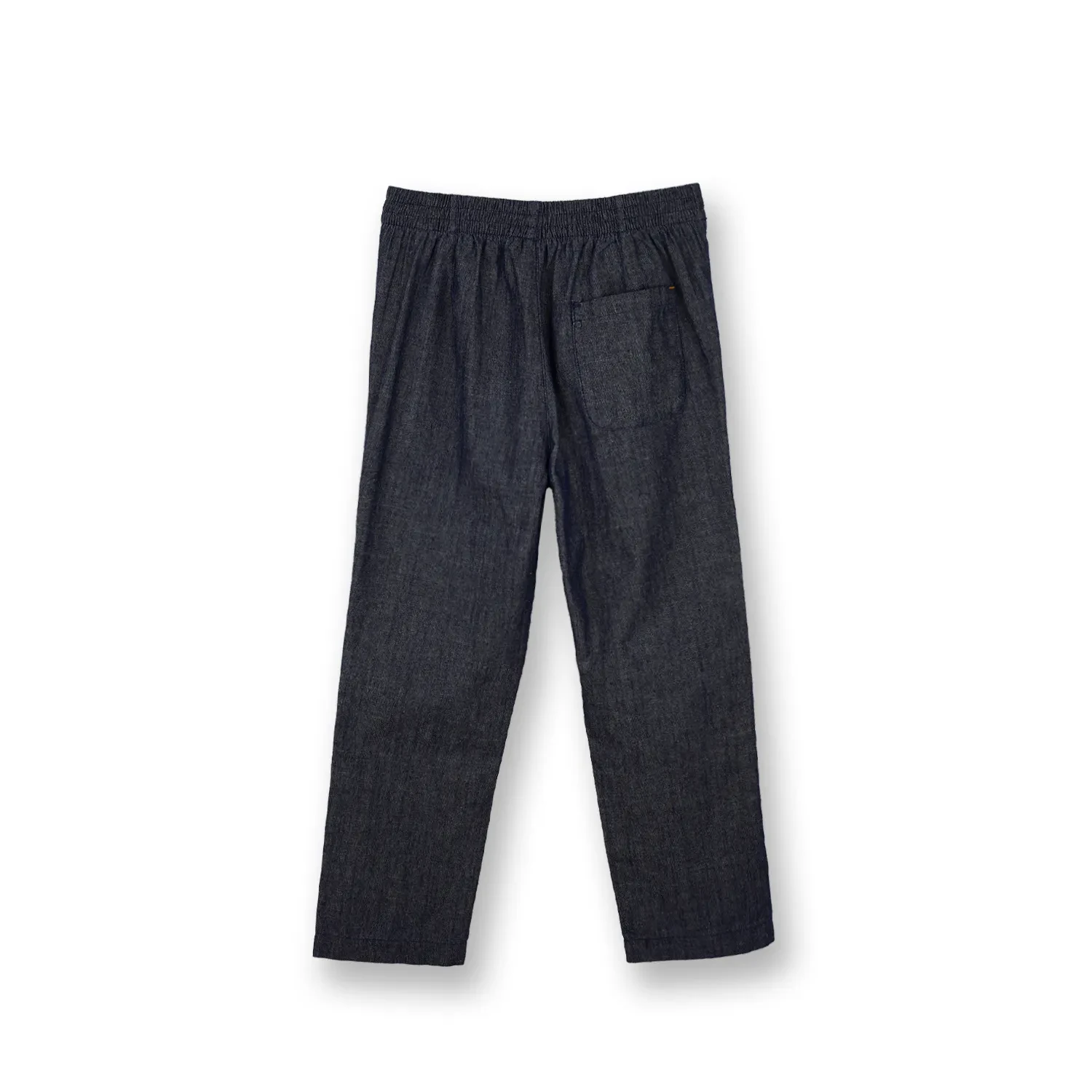 BOYS NAVY CHAMBRAY ORANGE PONEY LOGO LONG PANTS