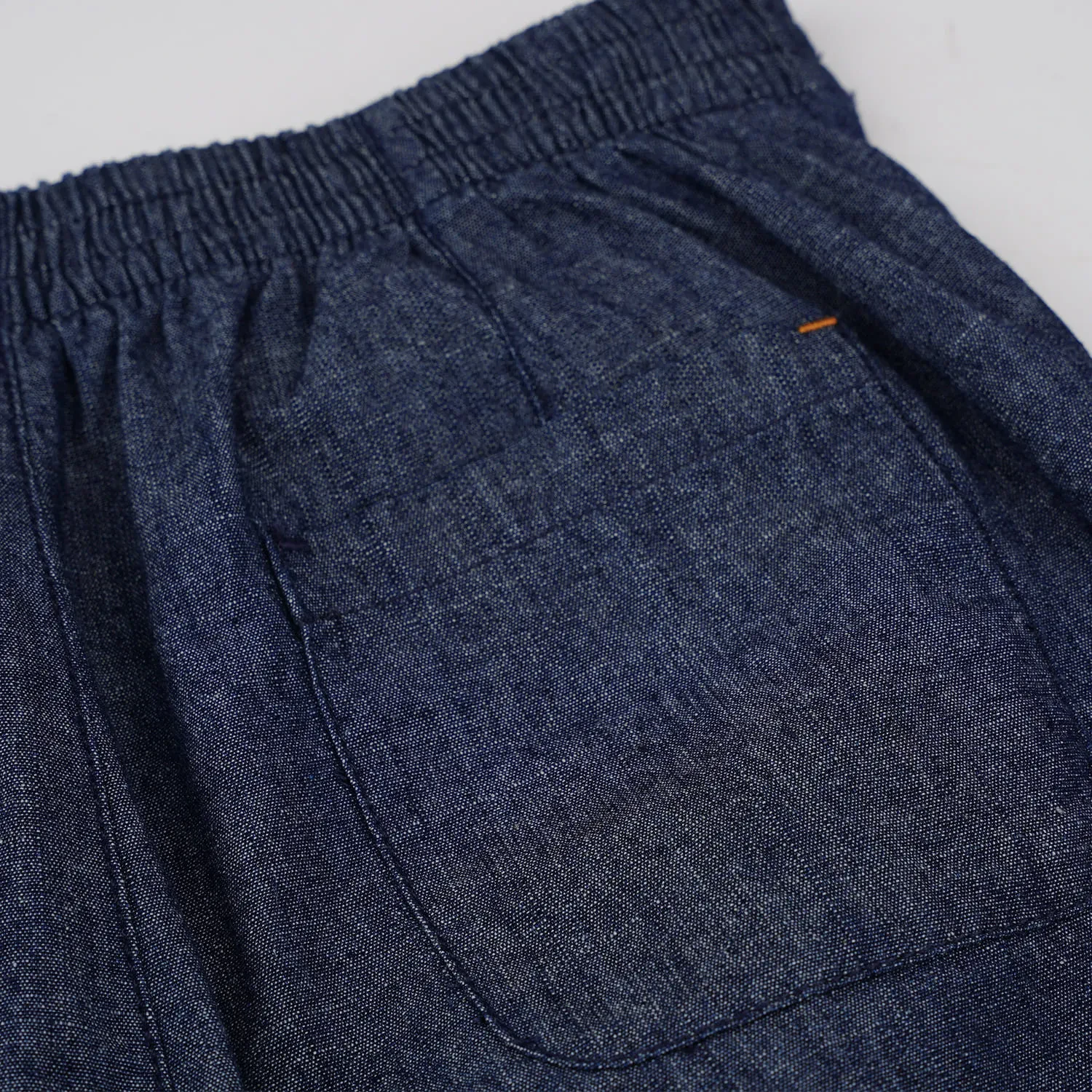 BOYS NAVY CHAMBRAY ORANGE PONEY LOGO LONG PANTS