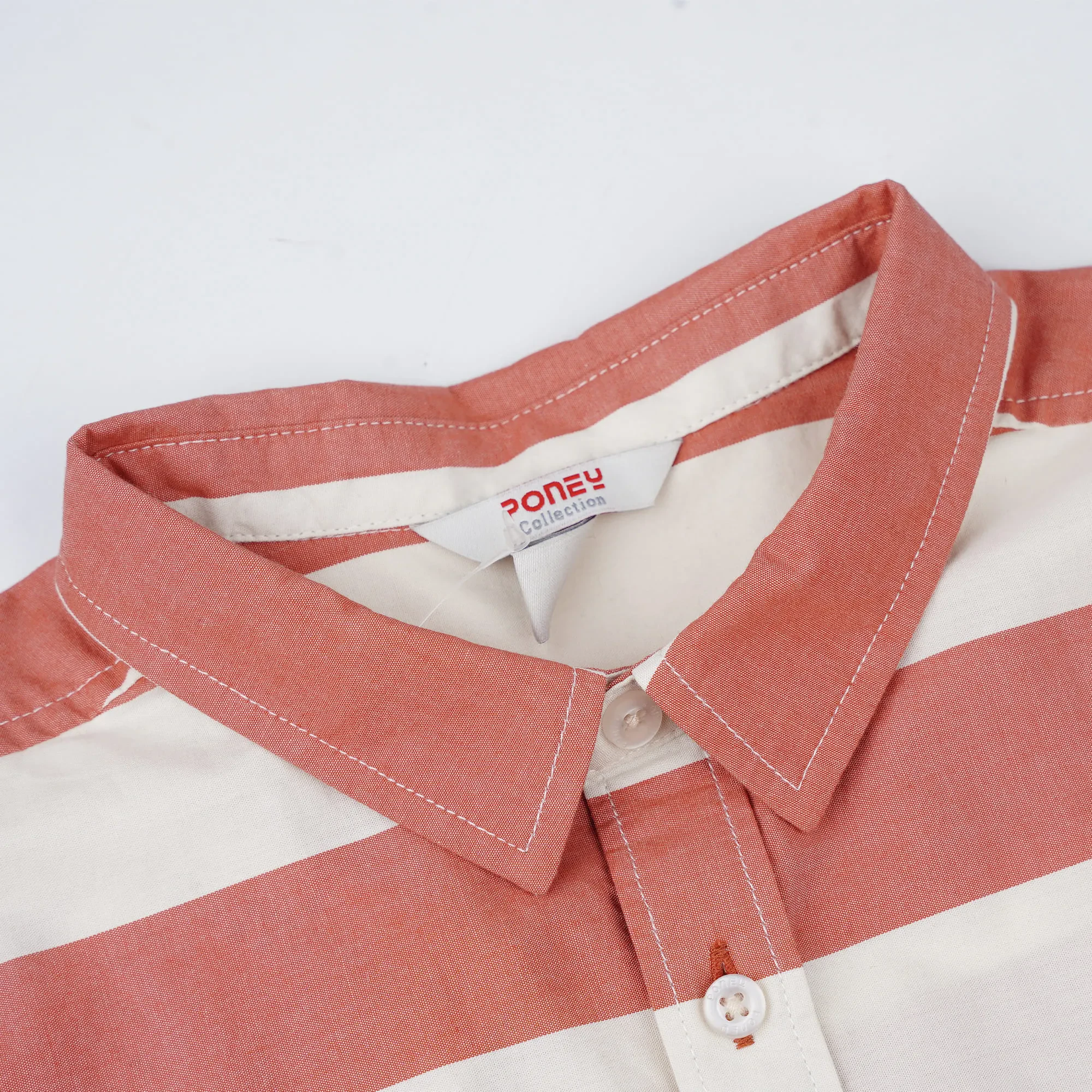 BOYS ORANGE HARVEST PUMPKIN STRIPED SHORT SLEEVE SHIRT