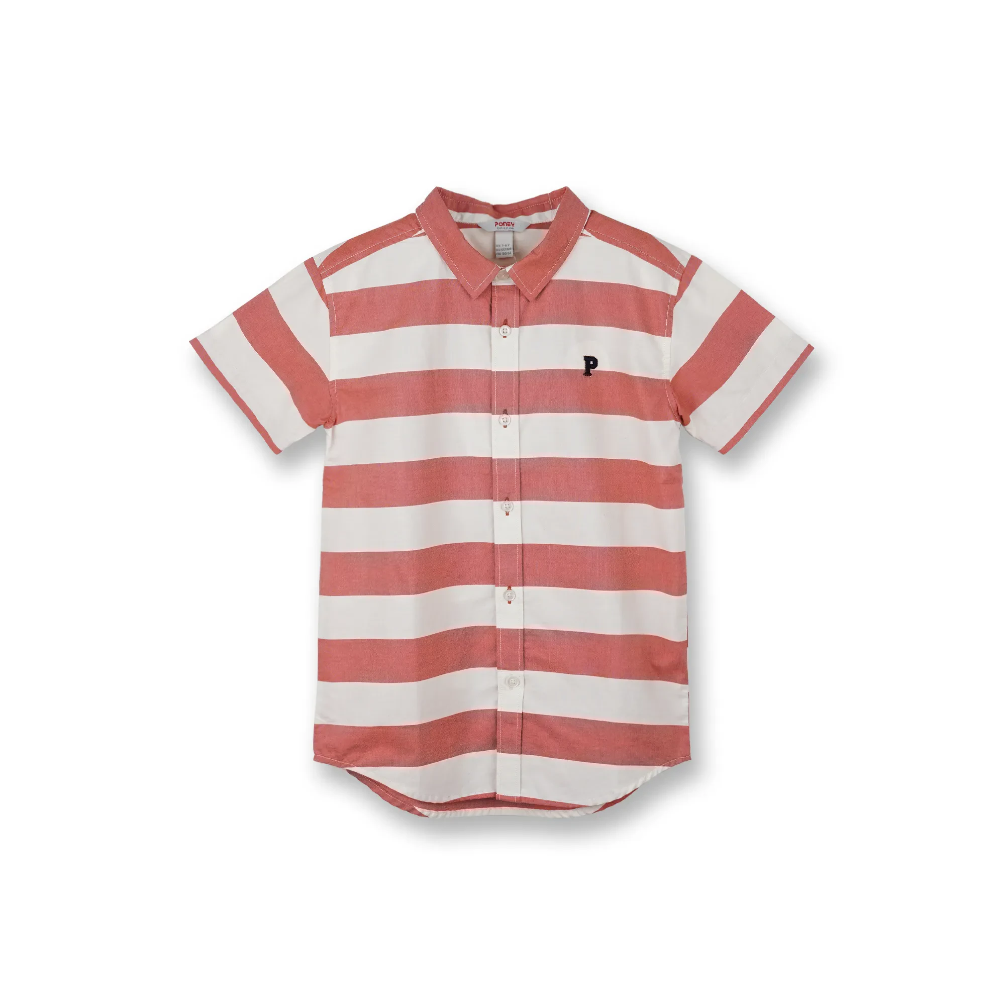 BOYS ORANGE HARVEST PUMPKIN STRIPED SHORT SLEEVE SHIRT