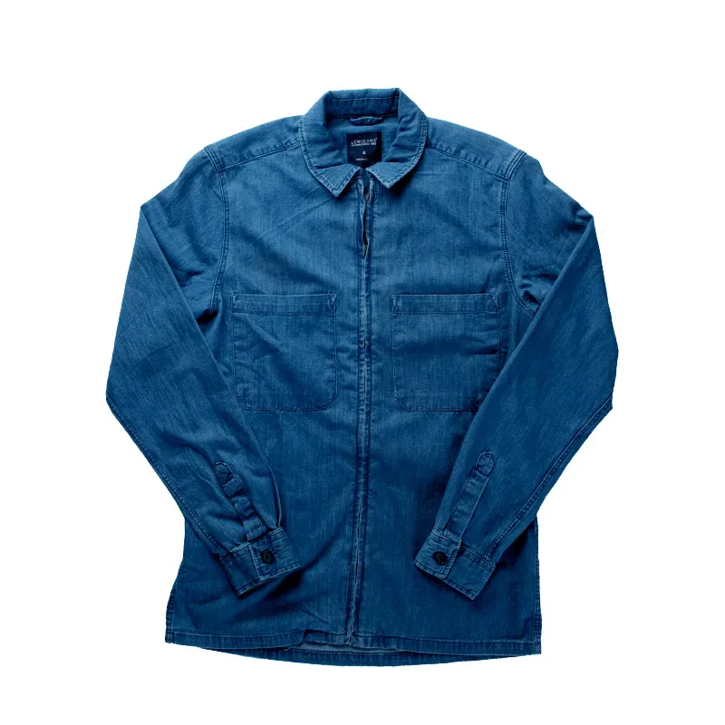  LONG SLEEVED DENIM SHIRT IN MEDIUM RODEO