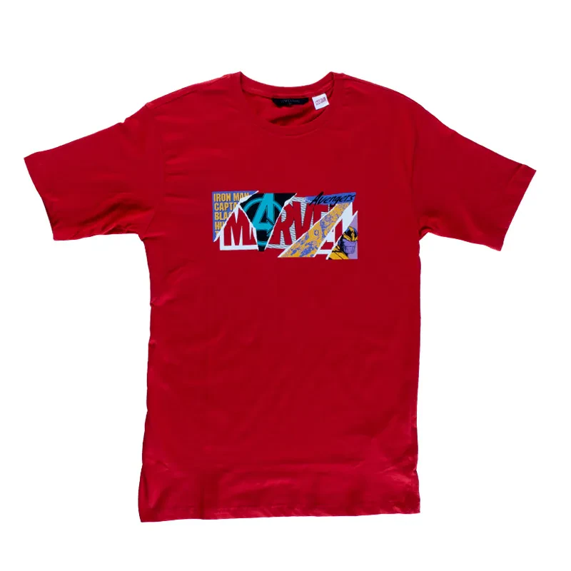  PRINTED JERSEY T-SHIRT IN RED