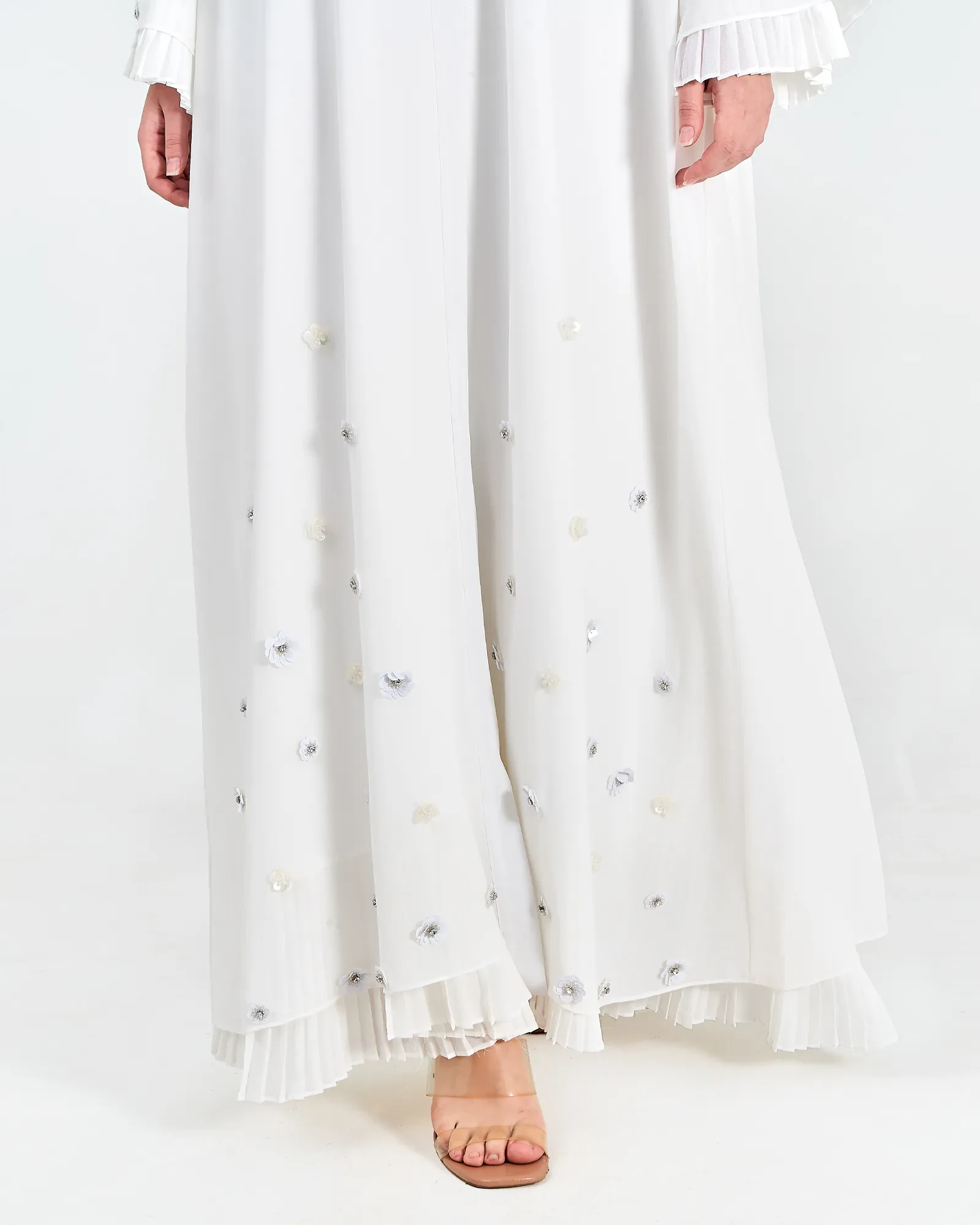 SALMA ABAYA IN WHITE