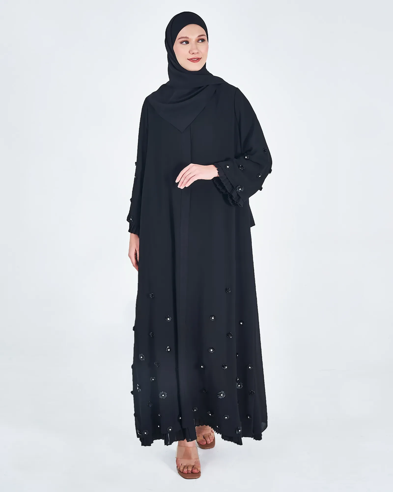 SALMA ABAYA IN BLACK