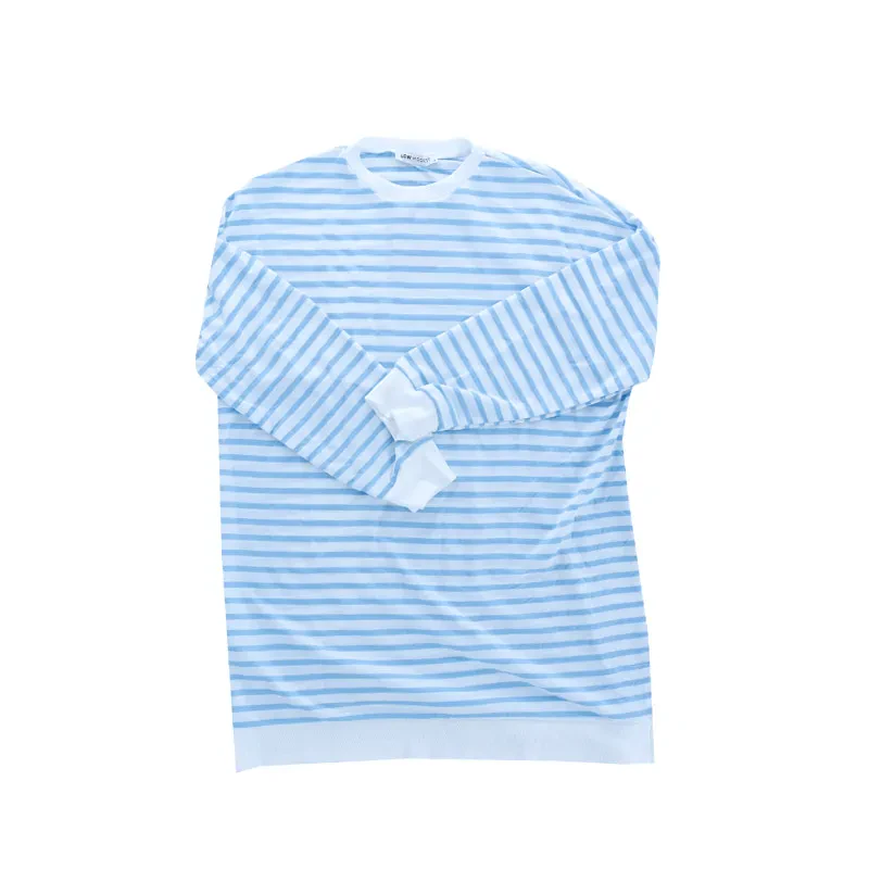 BLUE STRIPED LONG SLEEVE TEE