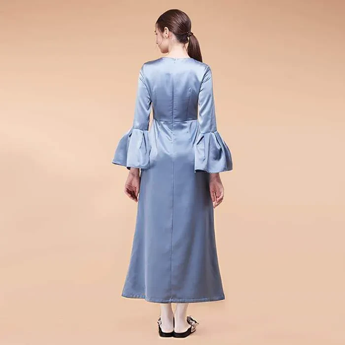 MAWAR EMBELLISHED DRESS SKY BLUE