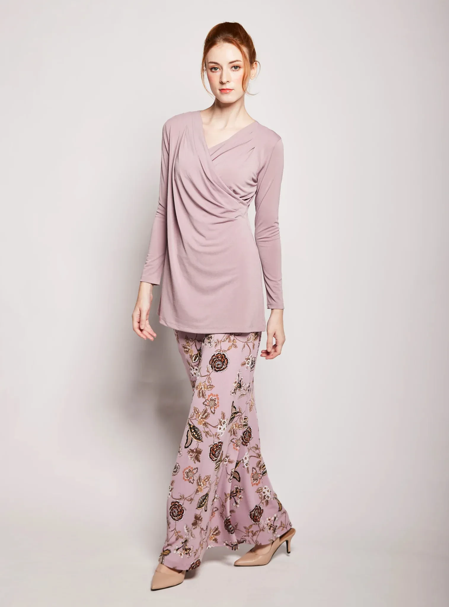 WARDAH KURUNG DUSTY PINK