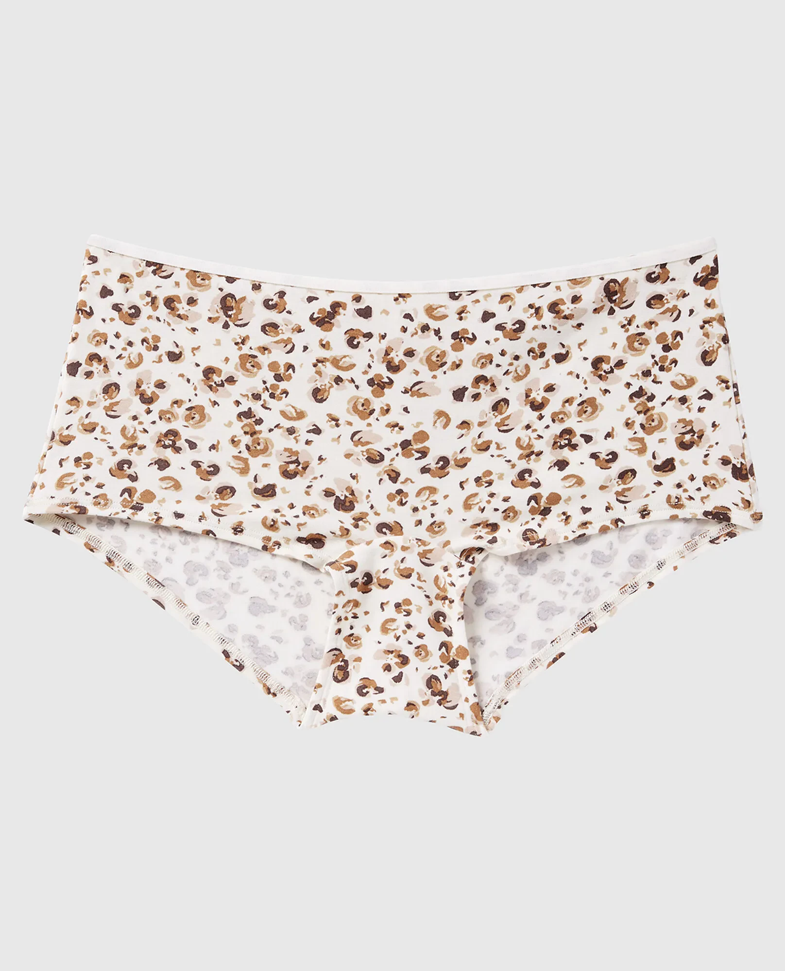 ULTRASOFT MODAL BOYSHORT PANTY - CREAM FLORAL LEOPARD