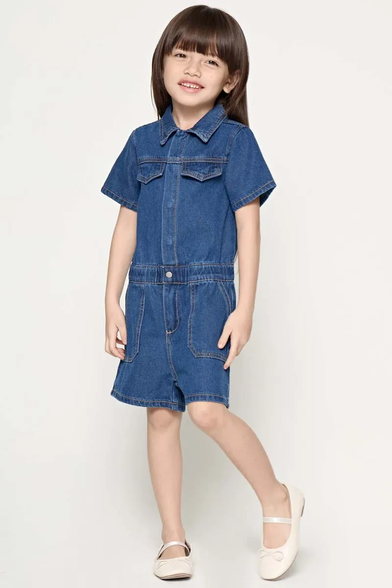 GIRL JUMPSUIT DARK BLUE