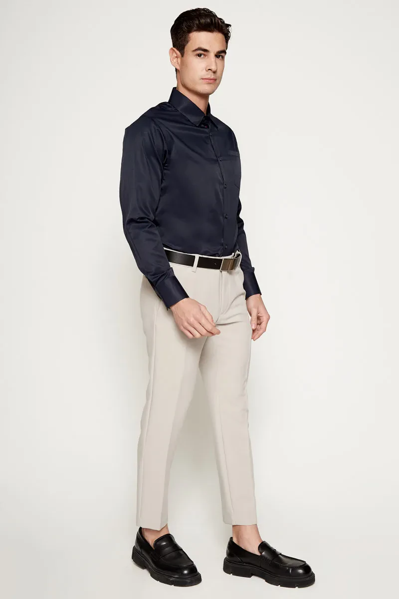 MEN LONG SLEEVE SHIRTS NAVY