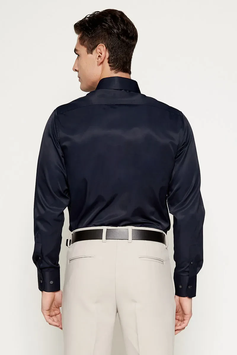 MEN LONG SLEEVE SHIRTS NAVY