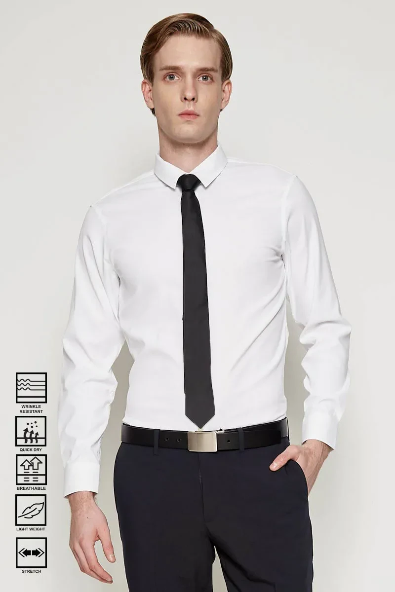 MEN LONG SLEEVE SHIRTS WHITE