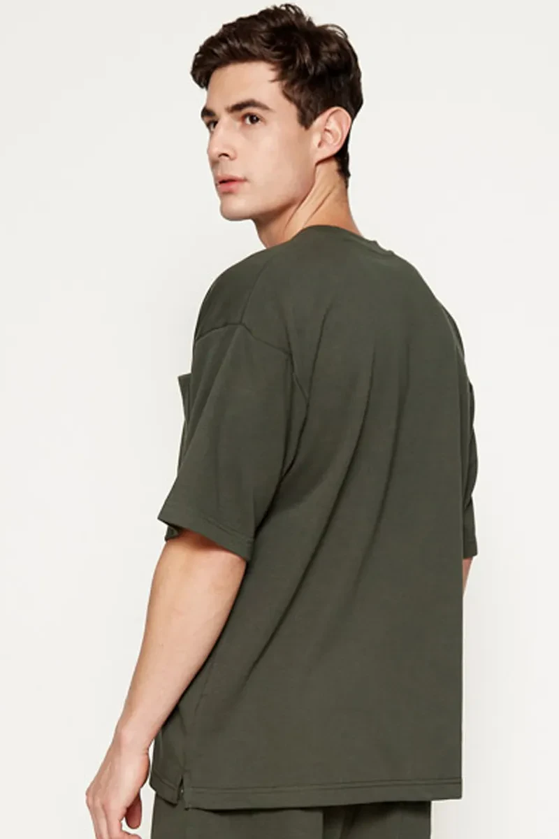 MEN SHORT SLEEVE SWEATER GREEN