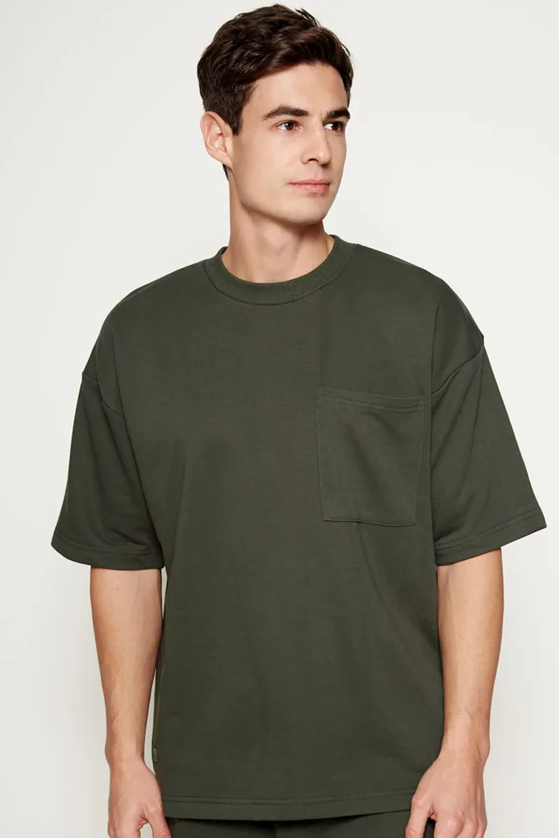 MEN SHORT SLEEVE SWEATER GREEN