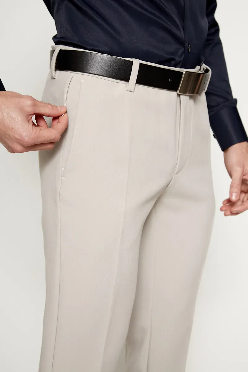 MEN SLIM FIT LONG PANTS KHAKI