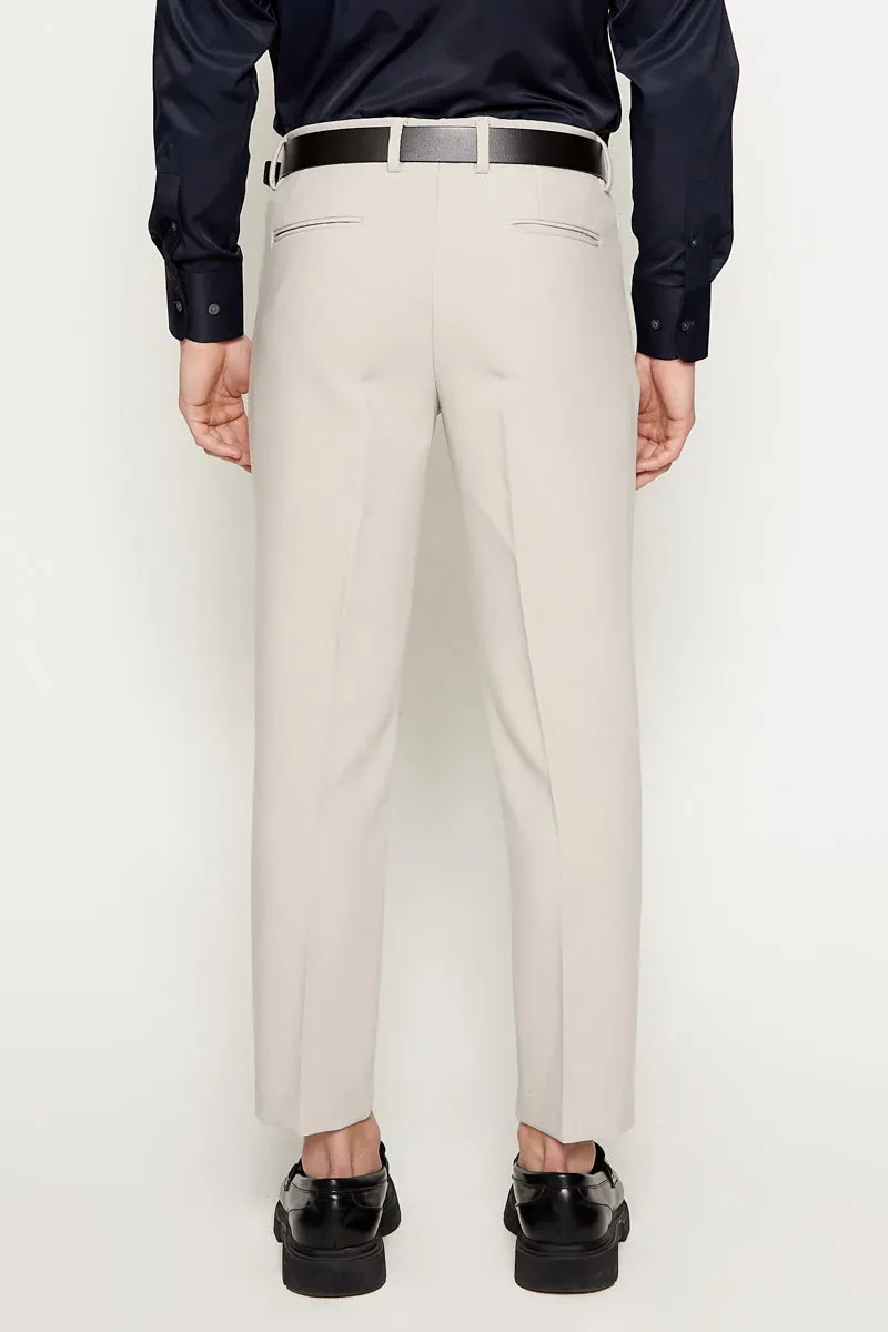 MEN SLIM FIT LONG PANTS KHAKI