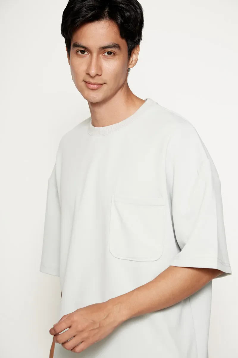 MEN SHORT SLEEVE SWEATER LIGHT GREEN