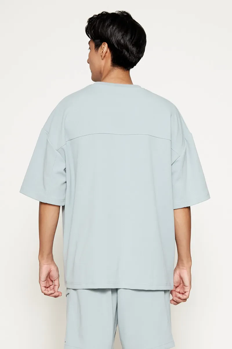 MEN SHORT SLEEVE SWEATER TURQUOISE
