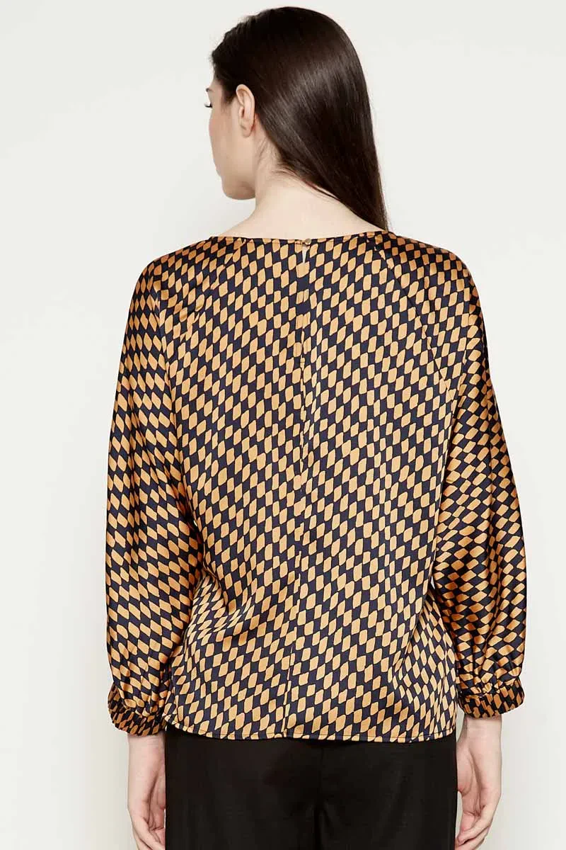 LADIES CASUAL LONG SLEEVE BLOUSE MULTI