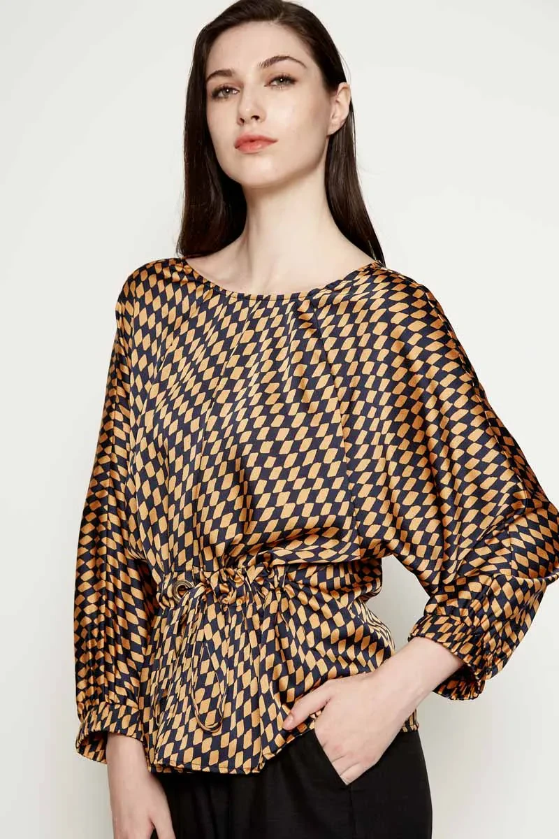 LADIES CASUAL LONG SLEEVE BLOUSE MULTI