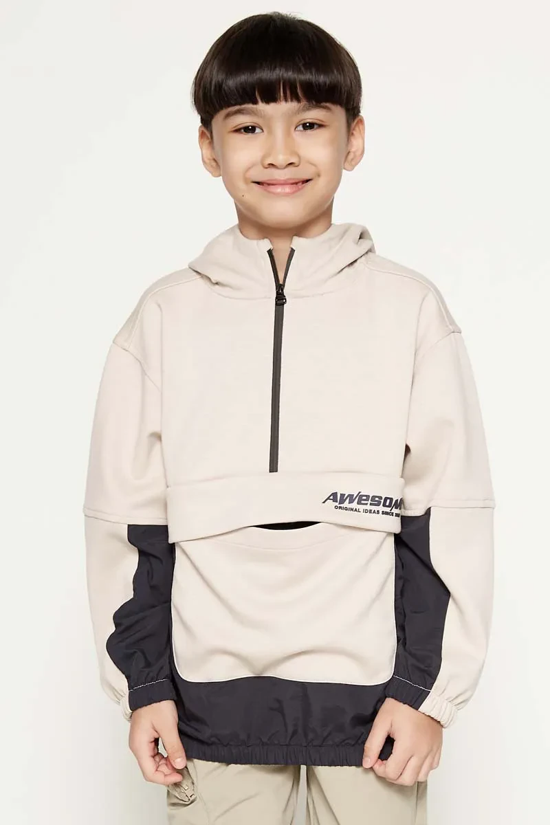 PDI CASUAL HOODIE BOY KHAKI