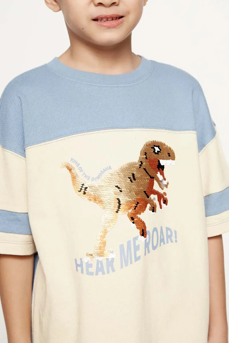 PDI CASUAL SHORT SLEEVE KNIT BOY TEE BLUE
