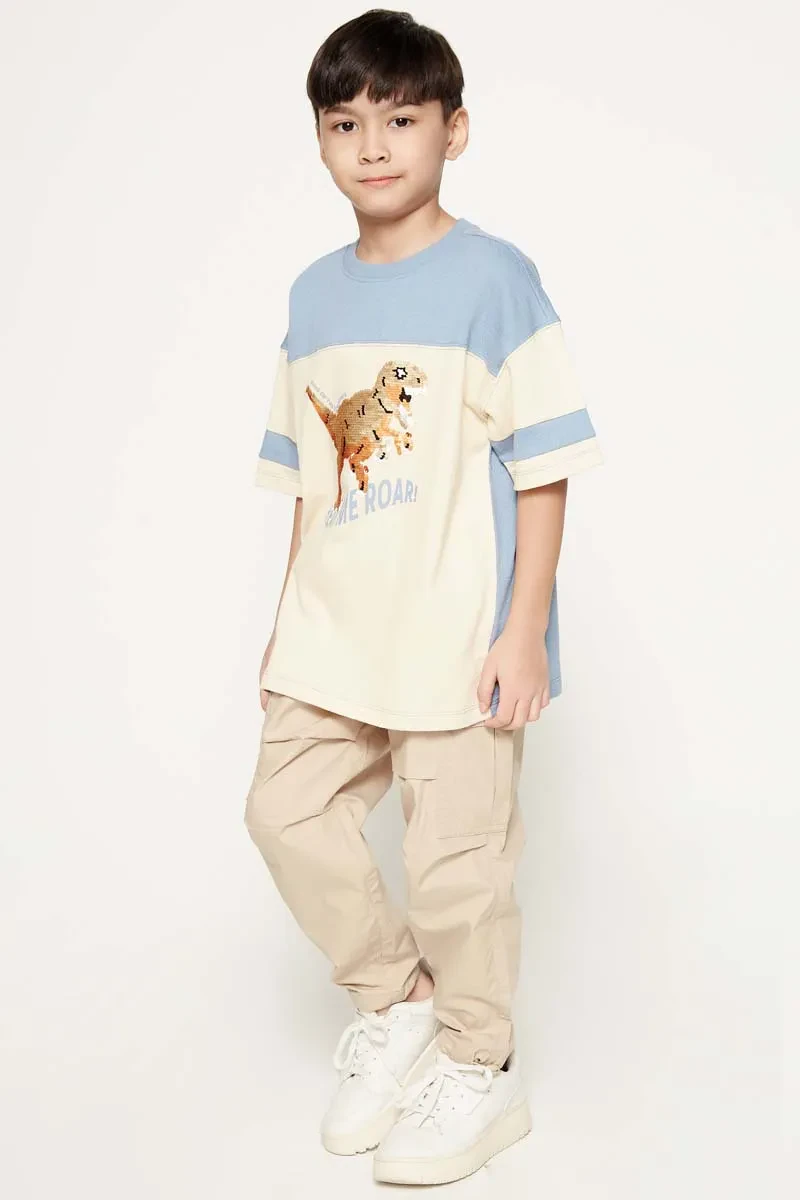 PDI CASUAL SHORT SLEEVE KNIT BOY TEE BLUE