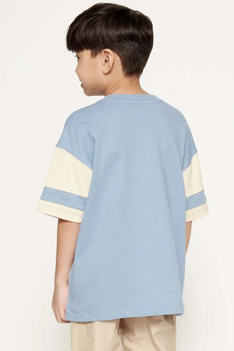 PDI CASUAL SHORT SLEEVE KNIT BOY TEE BLUE