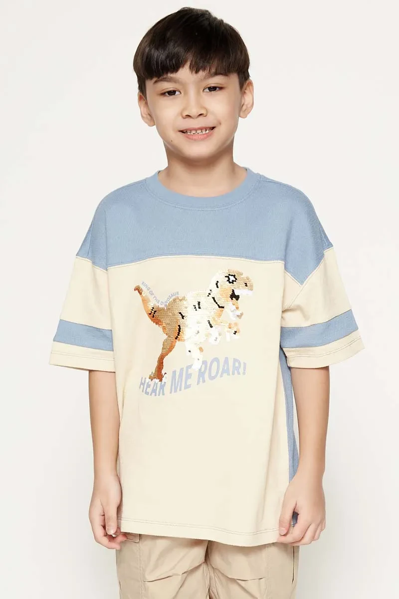 PDI CASUAL SHORT SLEEVE KNIT BOY TEE BLUE