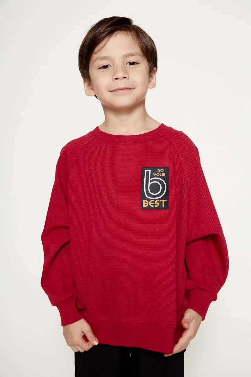 PDI CASUAL SWEAT SHIRT BOY MAROON