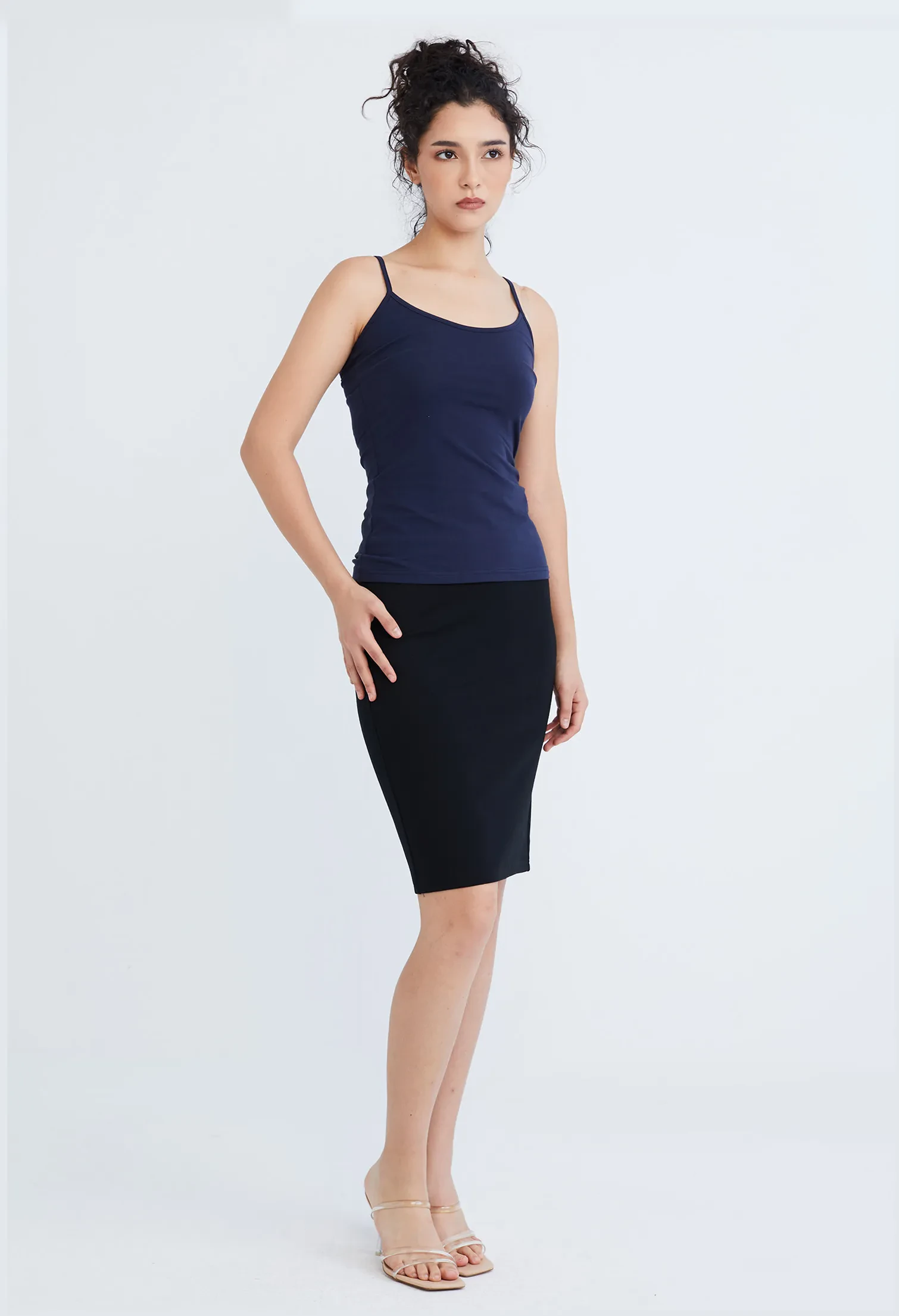 BASIC CAMI TOP [NAVY BLUE]