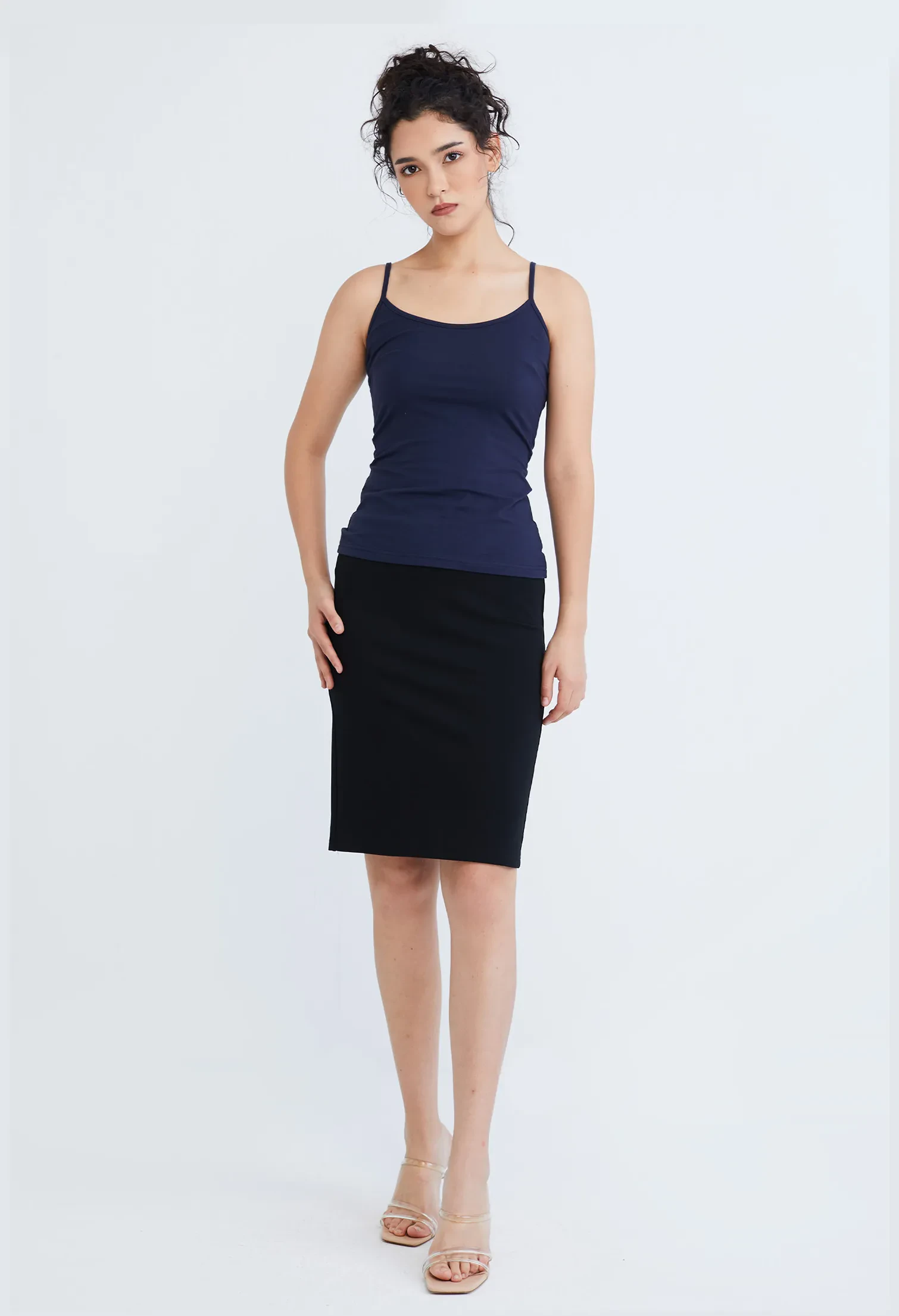 BASIC CAMI TOP [NAVY BLUE]