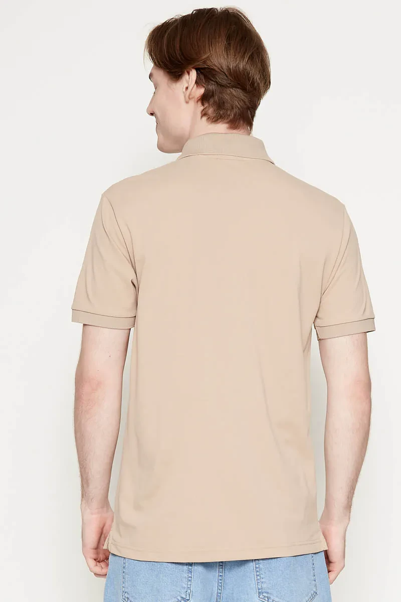 PDI CASUAL POLO TEE MEN SHORT SLEEVE KHAKI